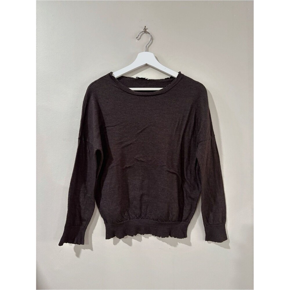 Avant Toi Cashmere Silk Sweater Brown Dolman Quiet Luxury Minimalist